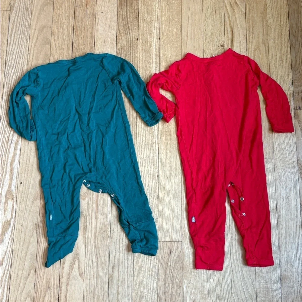 TWO Kyte baby onesie bodysuit long sleeve outfit 6-12 Mth